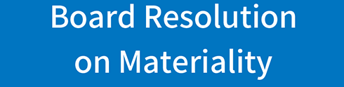 Board Resolution on Materiality